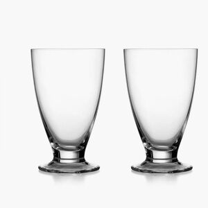 Nambe Elegant Clear Glass Skye Tumblers - Tall (Set of 2)